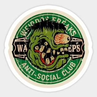 Weirdos, Freaks, Wackos, and Creeps Anti-Social Club 1967 Sticker